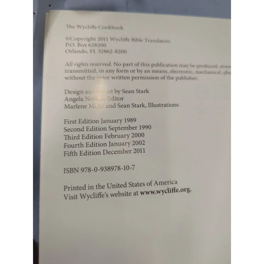 The‎ Wycliffe Cookbook old & new favorites recipes Spiral-bound By Angela Nelson